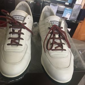 Gucci Classic Sneakers In All White Sz 14